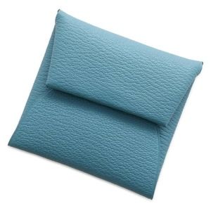 Hermes Bastia Chevre Misor Coin Case Blue Jean